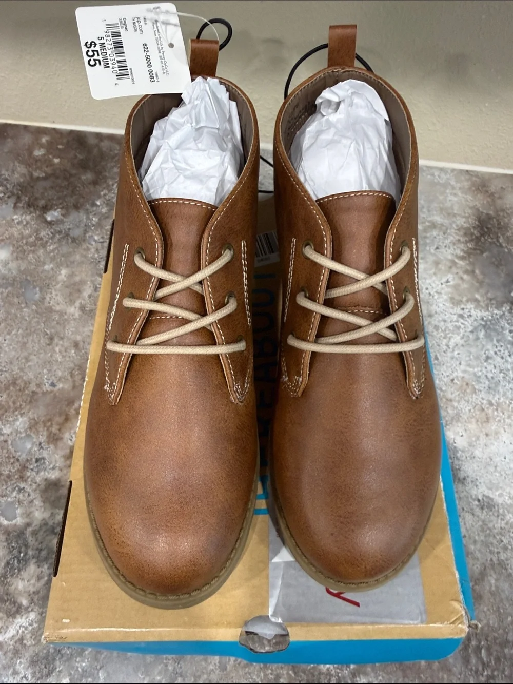 Mason Cognac Kids' Chukka Boots - Classic Lace-Up